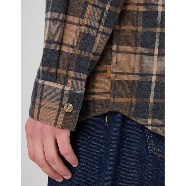 Chemise à carreaux Camel