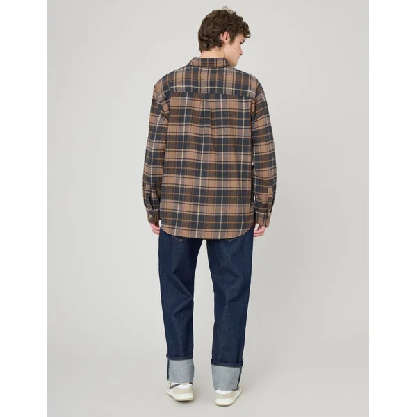 Chemise à carreaux Camel