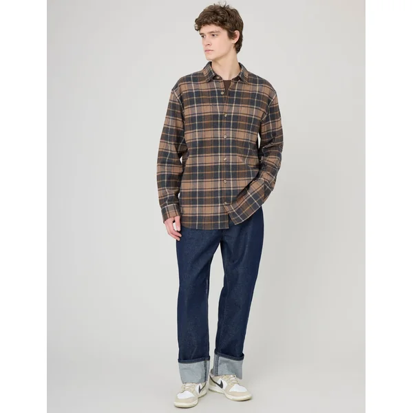 Chemise à carreaux Camel