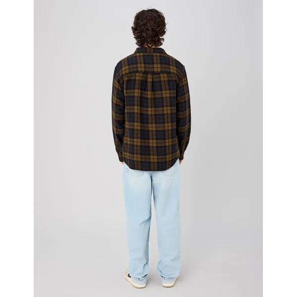 Chemise à carreaux en gaze de coton Blanc/ Ecru