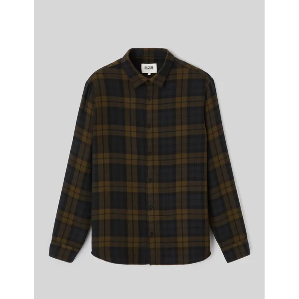 Chemise à carreaux en gaze de coton Blanc/ Ecru
