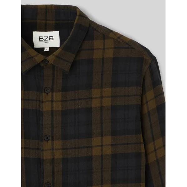 Chemise à carreaux en gaze de coton Blanc/ Ecru