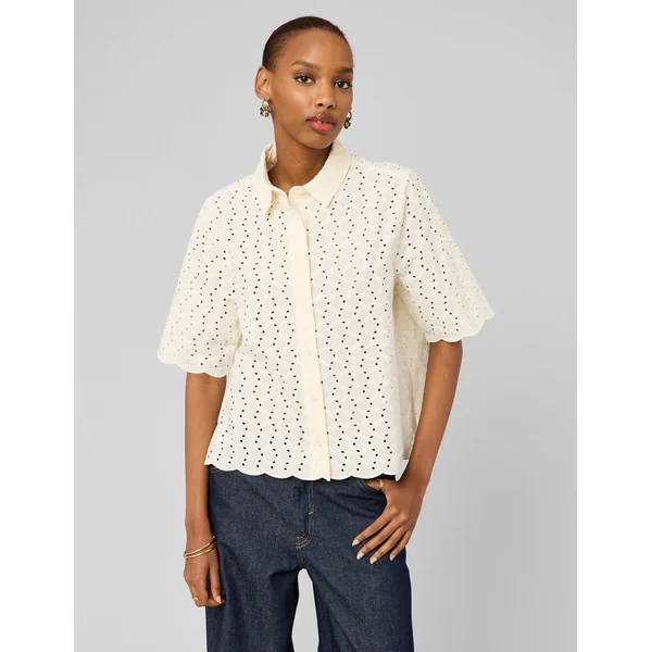 Chemisette en broderie anglaise Ecru