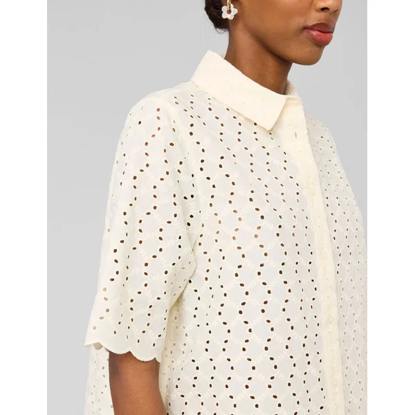Chemisette en broderie anglaise Ecru