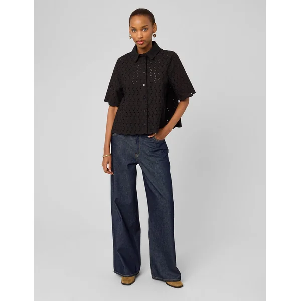 Chemisette en broderie anglaise Noir