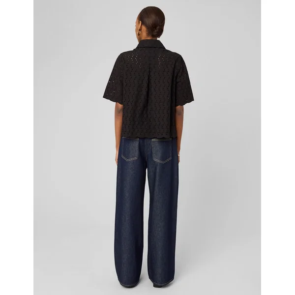 Chemisette en broderie anglaise Noir