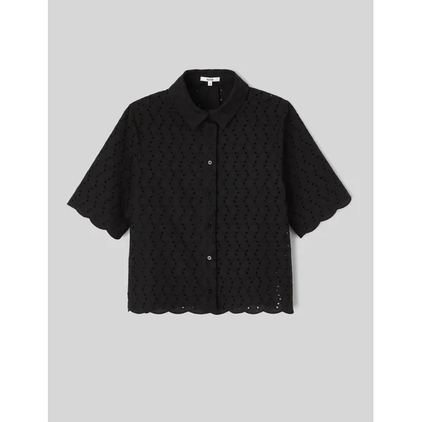 Chemisette en broderie anglaise Noir