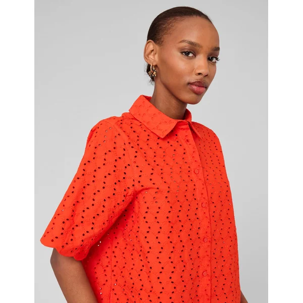 Chemisette en broderie anglaise Rouge