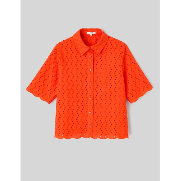 Chemisette en broderie anglaise Rouge