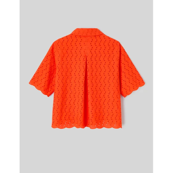 Chemisette en broderie anglaise Rouge