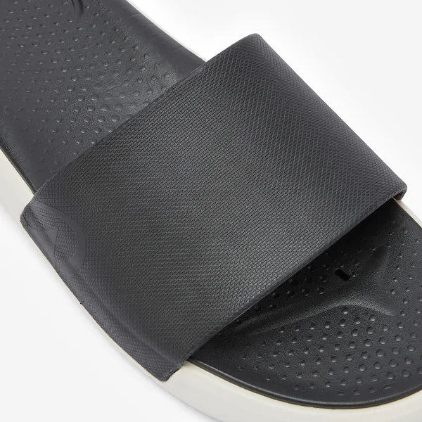 Claquettes de piscine homme, Fit 900 noir blanc