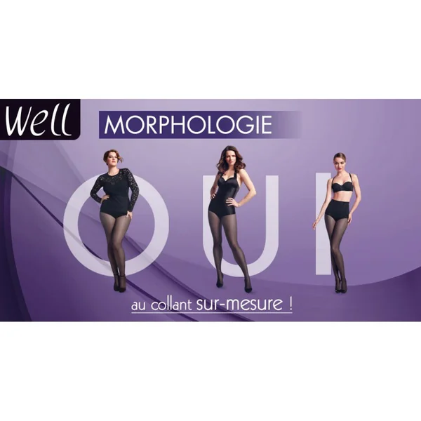 Collant opaque Well MORPHOLOGIE 50D chocolat marron Well