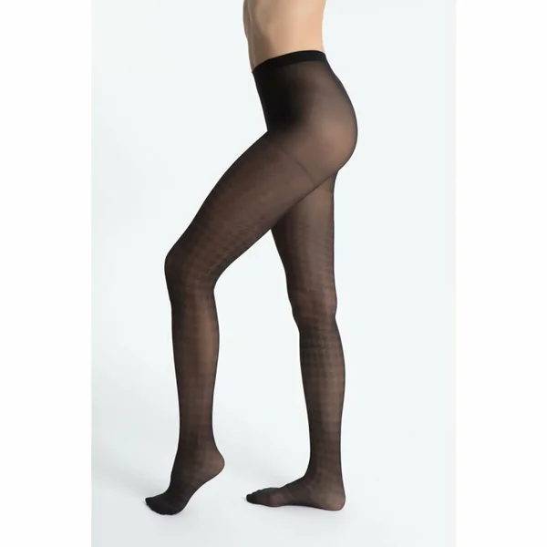 Collant pied de coq fantaisie femme Dim - Noir Dim