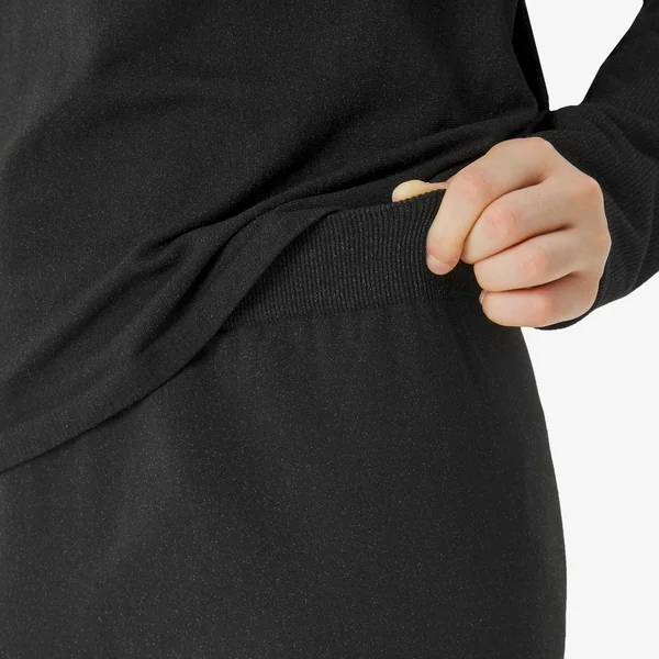 Collant thermique de ski enfant, BL 500 Seamless noir