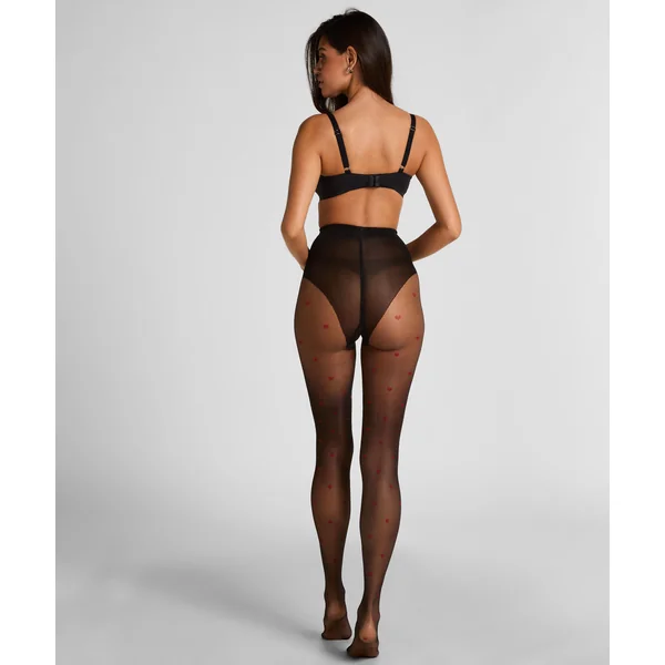 Collants 15 Deniers imprimés - Noir