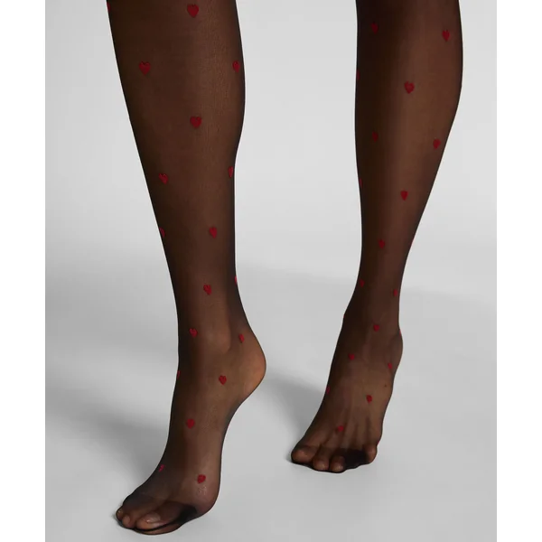 Collants 15 Deniers imprimés - Noir