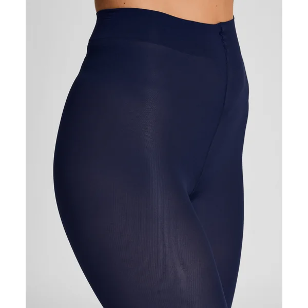 Collants 50 Deniers Toucher Velours - Bleu