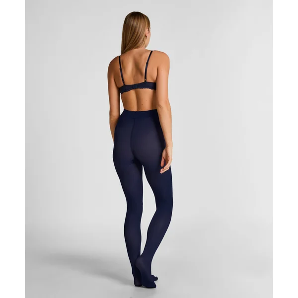 Collants 50 Deniers Toucher Velours - Bleu