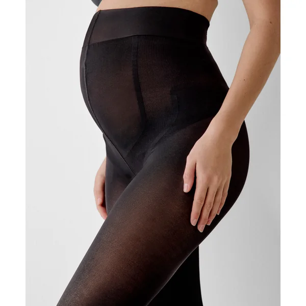 Collants Grossesse 40 Deniers Toucher Velours - Noir