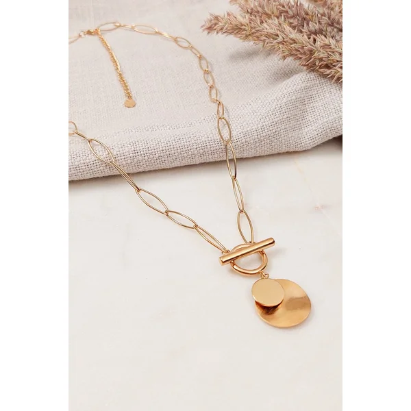 Collier Grosse Maille Pendentif