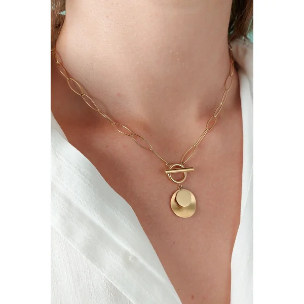 Collier Grosse Maille Pendentif