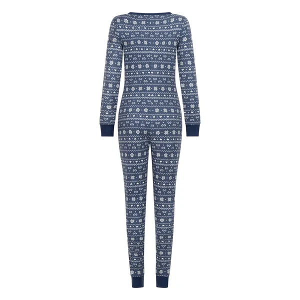 Combinaison de pyjama en Jersey Fairisle - Bleu