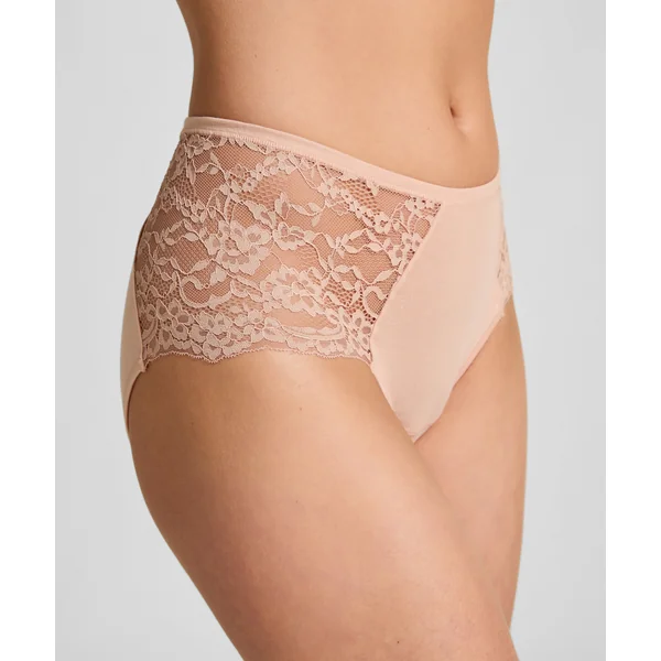 Combinaison en dentelle longueur midi - Beige