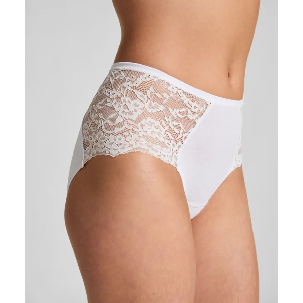Combinaison en dentelle longueur midi - Blanc