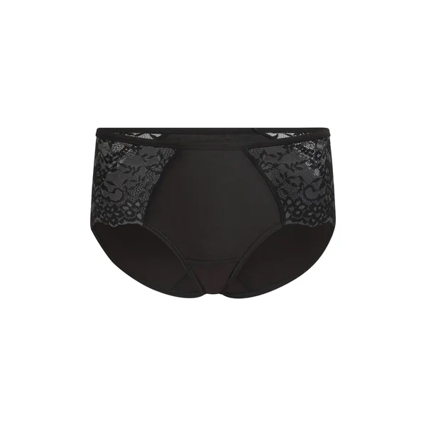 Combinaison en dentelle longueur midi - Noir