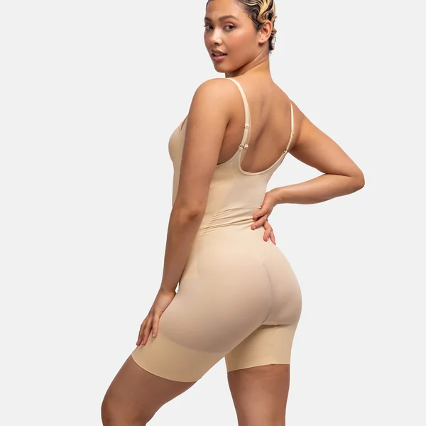 combinaison gainante à poitrine ouvert beige Dorina