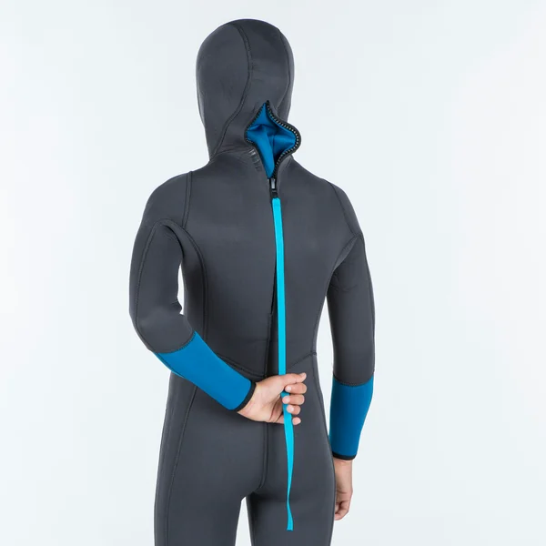 Combinaison plongée Enfant néoprène 5.5mm - SCD 500 gris et bleu