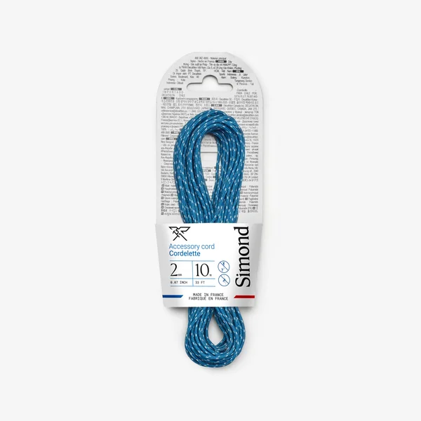 Cordelette d'escalade et d'alpinisme 2 mm x 10 m - Bleu