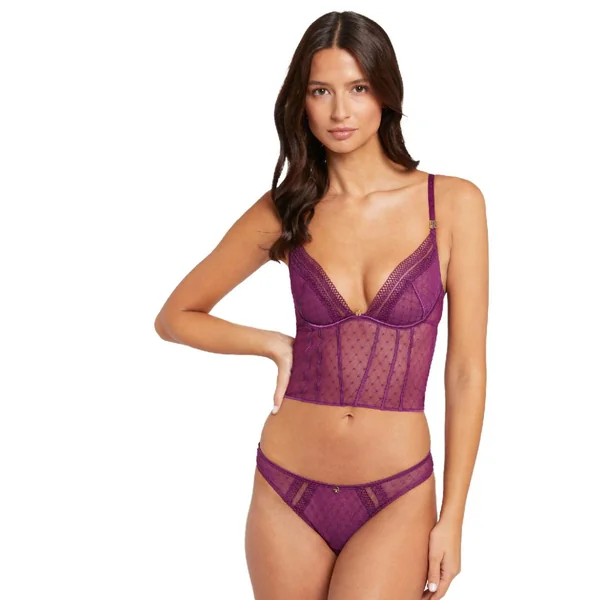 Corset armatures violet Cléo Morgan Lingerie