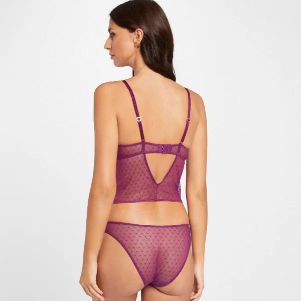 Corset armatures violet Cléo Morgan Lingerie