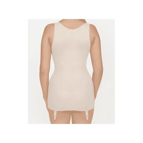 Corset sans armatures à jarretelles à ouverture devant 6452 BEIGE