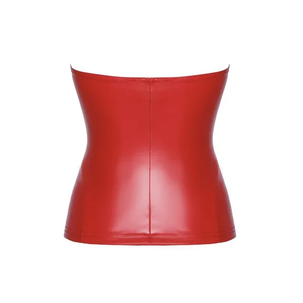 Corset wetlook F355 Mysteria rouge