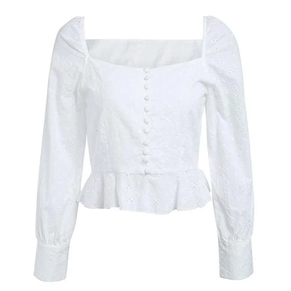 Crop Top Bohème Blanc