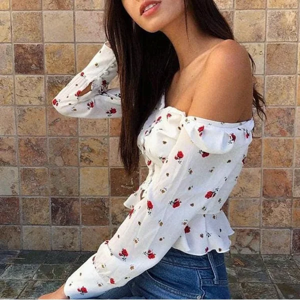 Crop Top Bohème Blanc