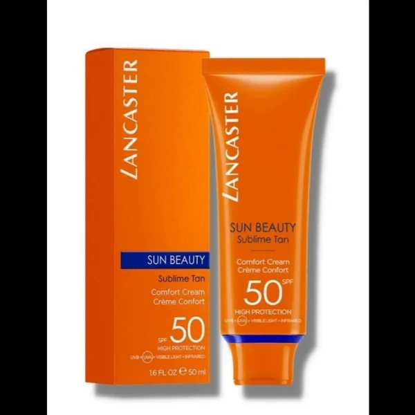 Crème Confort Hale Lumineux haute protection Spf50 - Sun Beauty Lancaster Solaire