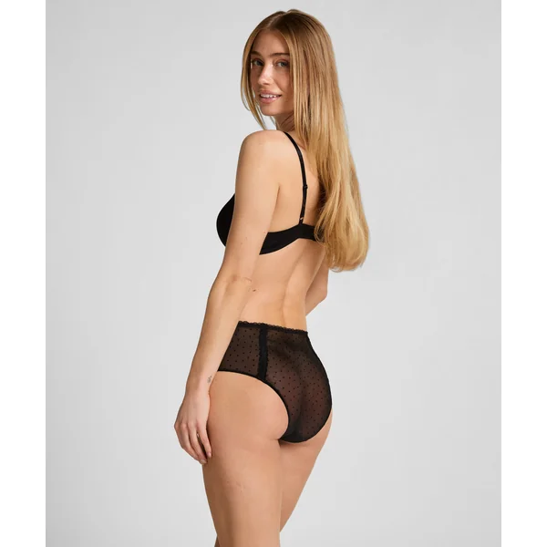 Culotte brésilienne Adeline taille haute - Noir