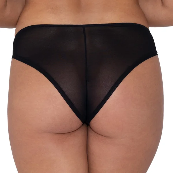 Culotte brésilienne Elomi EYE SPY noir/bleu Curvy Kate