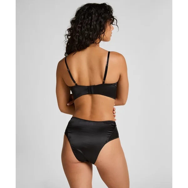 Culotte brésilienne jambe et taille haute Elle - Noir