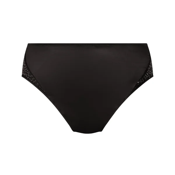 Culotte brésilienne jambe et taille haute Elle - Noir