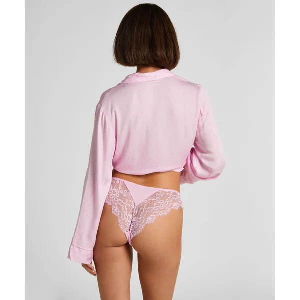 Culotte brésilienne jambe haute Caro - Rose