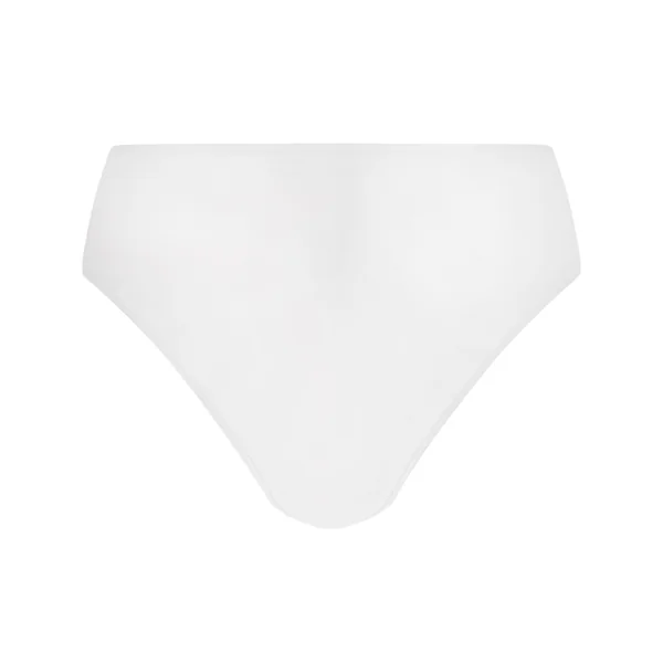 Culotte brésilienne jambe haute coton - Blanc