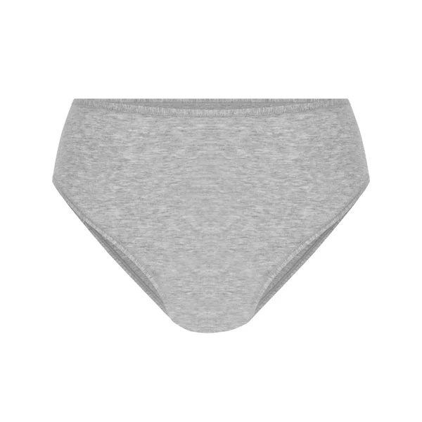 Culotte brésilienne jambe haute coton - Gris