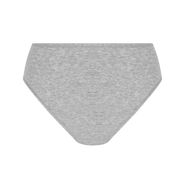 Culotte brésilienne jambe haute coton - Gris