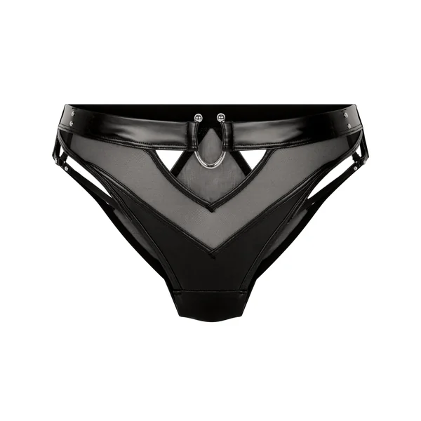Culotte brésilienne jambe haute Zelda - Noir