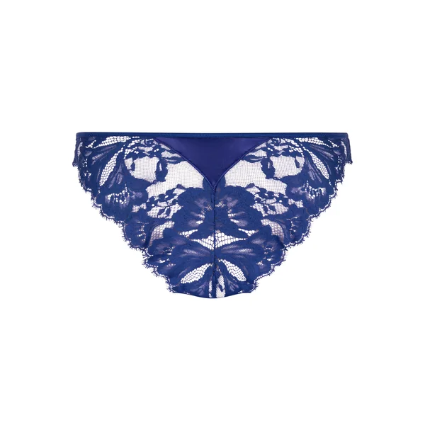 Culotte brésilienne jambes hautes Grace - Bleu