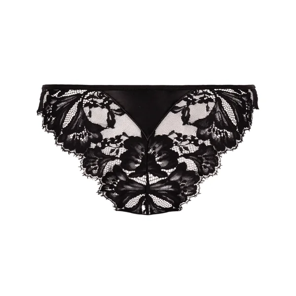 Culotte brésilienne jambes hautes Grace - Noir